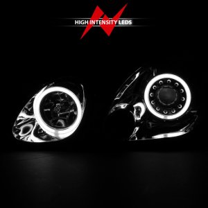Lexus GS300 Projector Headlights - ANZO - w/ Halo, Clear Lens, Chrome Housing, CCFL - Chrome - `98-`05