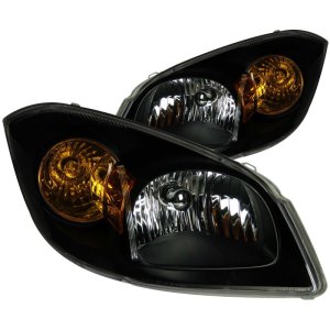 Chevrolet Cobalt Headlights - ANZO - Crystal, Clear Lens, Black Housing - Black - `05-`10 Chevrolet Cobalt Headlights - ANZO - Crystal, Clear Lens, Black Housing - Black - `05-`10