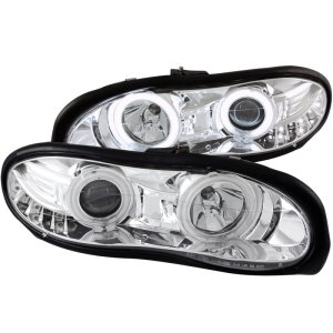 Chevrolet Camaro Projector Headlights - ANZO - w/ Halo - Chrome - `98-`02