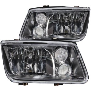 Volkswagen Jetta Crystal Headlights - ANZO - Black - `99-`05