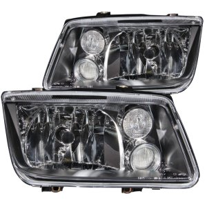 Volkswagen Jetta Crystal Headlights - ANZO - Black - `99-`05