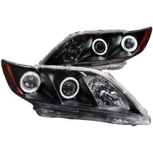 Toyota Camry Projector Headlights - ANZO - w/Halo, Clear Lens - Black - `07-`09 Toyota Camry Projector Headlights - ANZO - w/Halo, Clear Lens - Black - `07-`09