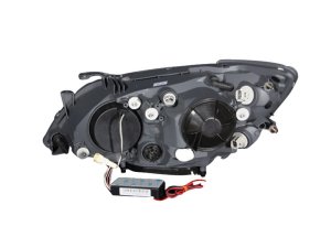 Lexus IS300 Projector Headlights - ANZO - w/ Halo, Clear Lens, Black Housing - Black - `01-`05