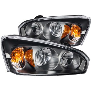 Chevrolet Malibu Headlights - ANZO - Crystal - Black - `04-`07
