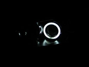 Mazda 3 Projector Headlights - ANZO - Halo, CCFL - Black - `04-`08