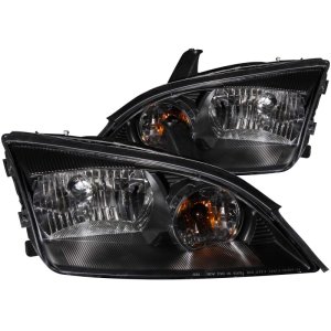 Ford Focus Headlights - ANZO - Crystal - Black - `05-`07