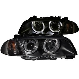 BMW 3 Series Projector Headlights - ANZO - Halo, Clear Lens, CCFL - Black - `99-`01 BMW 3 Series Projector Headlights - ANZO - Halo, Clear Lens, CCFL - Black - `99-`01