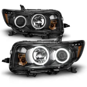 Scion Xb Projector Headlights - ANZO - with Halo, Clear Lens - Black - `08-`10