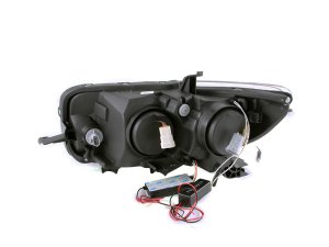 Scion Xb Projector Headlights - ANZO - with Halo, Clear Lens - Black - `08-`10