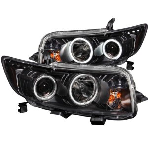 Scion Xb Projector Headlights - ANZO - with Halo, Clear Lens - Black - `08-`10