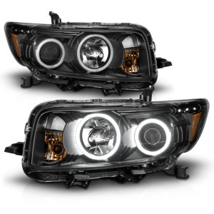 Scion Xb Projector Headlights - ANZO - with Halo, Clear Lens - Black - `08-`10