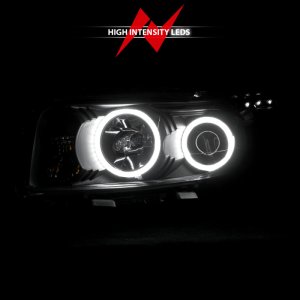 Scion Xb Projector Headlights - ANZO - with Halo, Clear Lens - Black - `08-`10