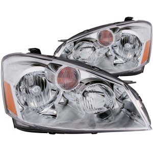 Nissan Altima Headlights - ANZO - Crystal - Chrome - `05-`06