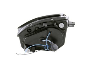 Mitsubishi Eclipse Projector Headlights - ANZO - Halo, Clear Lens, Black Housing - Black - `00-`05