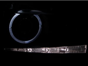 Scion Xb Projector Headlights - ANZO - Halo, Clear Lens, G2 - Black - `04-`07