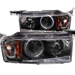 Scion Xb Projector Headlights - ANZO - Halo, Clear Lens, G2 - Black - `04-`07