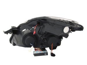 Nissan Altima Projector Headlights - ANZO - w/ Halo Black (CCFL) - Black - `08-`09