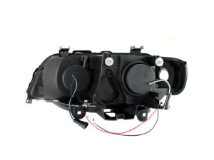 BMW X5 Projector Headlights - ANZO - Halo, Clear Lens, Chrome Housing, Pair, CCFL - Chrome - `00-`03