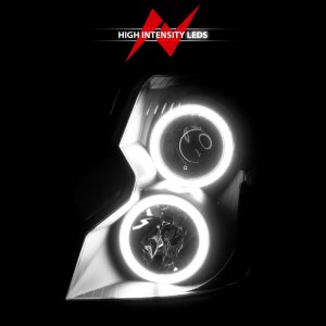 Cadillac CT5 Projector Headlights - ANZO - Halo Black (CCFL) - Black - `03-`07