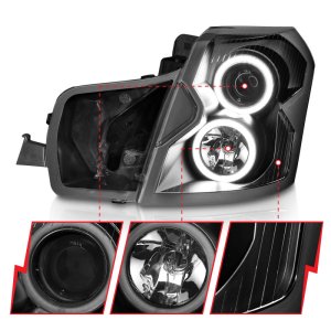 Cadillac CT5 Projector Headlights - ANZO - Halo Black (CCFL) - Black - `03-`07
