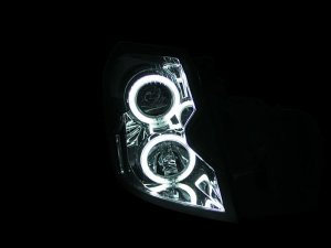 Cadillac CT5 Projector Headlights - ANZO - Halo Black (CCFL) - Black - `03-`07