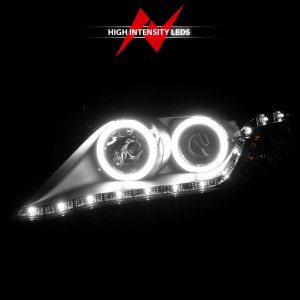 Toyota Camry Projector Headlights - ANZO - w/ Halo Black (CCFL) - Black - `10-`11