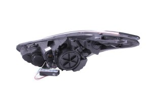 Hyundai Elantra Projector Headlights - ANZO - w/ Halo, Clear Lens, Black Housing, CCFL - Black - `11-`14