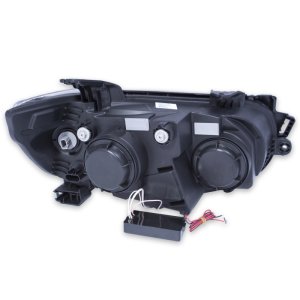 Chevrolet Sonic Projector Headlights - Front - ANZO - Clear Lens, Halo, CCFL - Black - `12-`15
