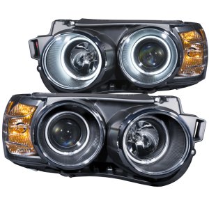Chevrolet Sonic Projector Headlights - Front - ANZO - Clear Lens, Halo, CCFL - Black - `12-`15