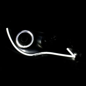 Toyota Camry Projector Headlight Set - ANZO - w/ Halo - Black - `12-`13