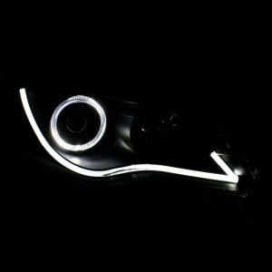 Toyota Camry Projector Headlight Set - ANZO - w/ Halo - Black - `12-`13