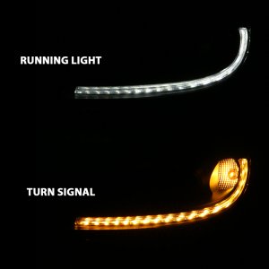 Chevrolet Corvette Headlights - ANZO - Projector Plank Style Switchback - Black Amber - `05-`13