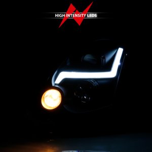 Infiniti G35 Headlight Set - ANZO - Projector Headlight Plank Style - Black - `03-`07
