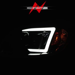 Chevrolet Cobalt LED Projector Headlights - ANZO - Square Projector w/ Seq Black Housing - Black - `05-`10 Chevrolet Cobalt LED Projector Headlights - ANZO - Square Projector w/ Seq Black Housing - Black - `05-`10