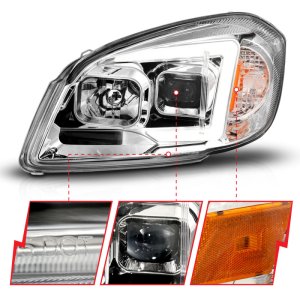 Chevrolet Cobalt Headlights - ANZO - LED Projector - Black - `05-`10 Chevrolet Cobalt Headlights - ANZO - LED Projector - Black - `05-`10
