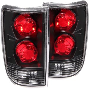 Chevrolet Blazer Taillights - ANZO - Clear Lens, Black Housing - Black - `95-`05