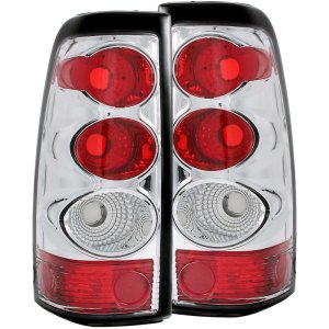 Chevrolet Silverado 1500 Taillights - ANZO - Clear Lens, Chrome Housing - Chrome - `03-`06