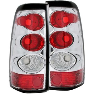 Chevrolet Silverado 1500 Taillights - ANZO - Clear Lens, Chrome Housing - Chrome - `03-`06