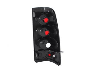 Chevrolet Silverado 1500 Taillights - Rear - ANZO - Carbon Housing - Clear/Red - `03-`06