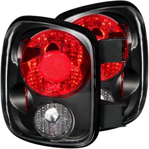Chevrolet Silverado Taillights - ANZO - Clear Lens, Black Housing, Pair - Black - `99-`04