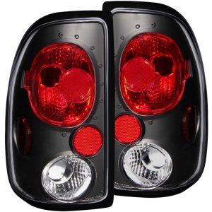Dodge Dakota Taillights - Rear - ANZO - Clear Lens, Black Housing - Black - `97-`04