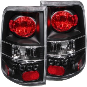 Ford F-150 Taillights - ANZO - Clear Lens, Black Housing - Black - `04-`08
