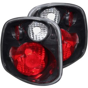 Ford F-150 Taillights - ANZO - Clear/Red Lens, Carbon Housing - `01-`03