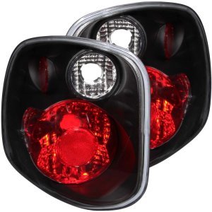 Ford F-150 Tail Light Assembly - ANZO - Clear Lens, Black Housing - Black - `97-`00