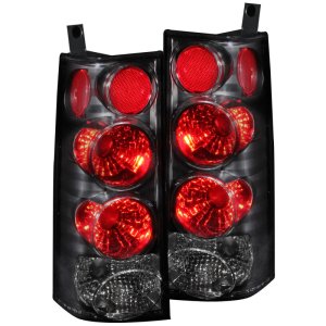Chevrolet Express Tail Light Assembly - Rear - ANZO - Clear Lens, Black Housing, 2 Bulb Housing - Black - `03-`15