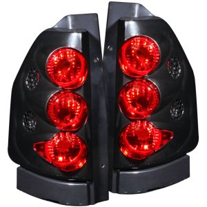 GMC Envoy Taillights - ANZO - Clear Lens, Black Housing - Black - `02-`08