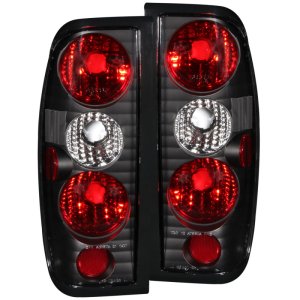 Nissan Frontier Taillights - ANZO - Clear Lens - Black - `98-`04