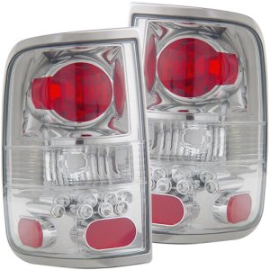 Ford F-150 Taillights - ANZO - Clear Lens, Chrome Housing - Chrome - `04-`08