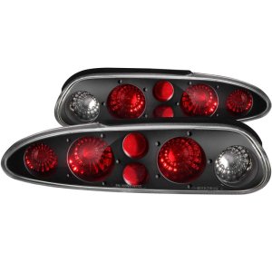 Chevrolet Camaro Taillights - ANZO - Clear Lens - Black Housing - Black - `93-`02
