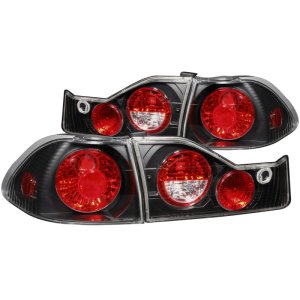 Honda Accord Taillights - Rear - ANZO - Clear Lens, Black Housing - Black - `98-`00